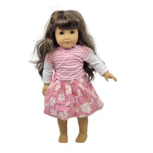Beforever Samantha American Girl doll Tag 2014 Brown Curly Long Hair Brown Eyes